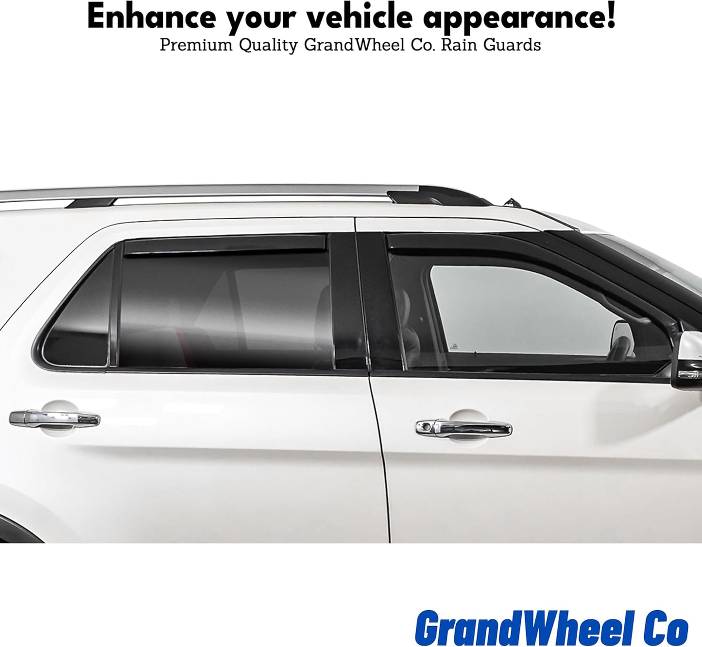 Window Deflectors Smoke Tinted In-Channel Side Window Vent Visor Deflectors Rain Guards Compatible with Cherokee 2014-2023 4pcs. -GW0098