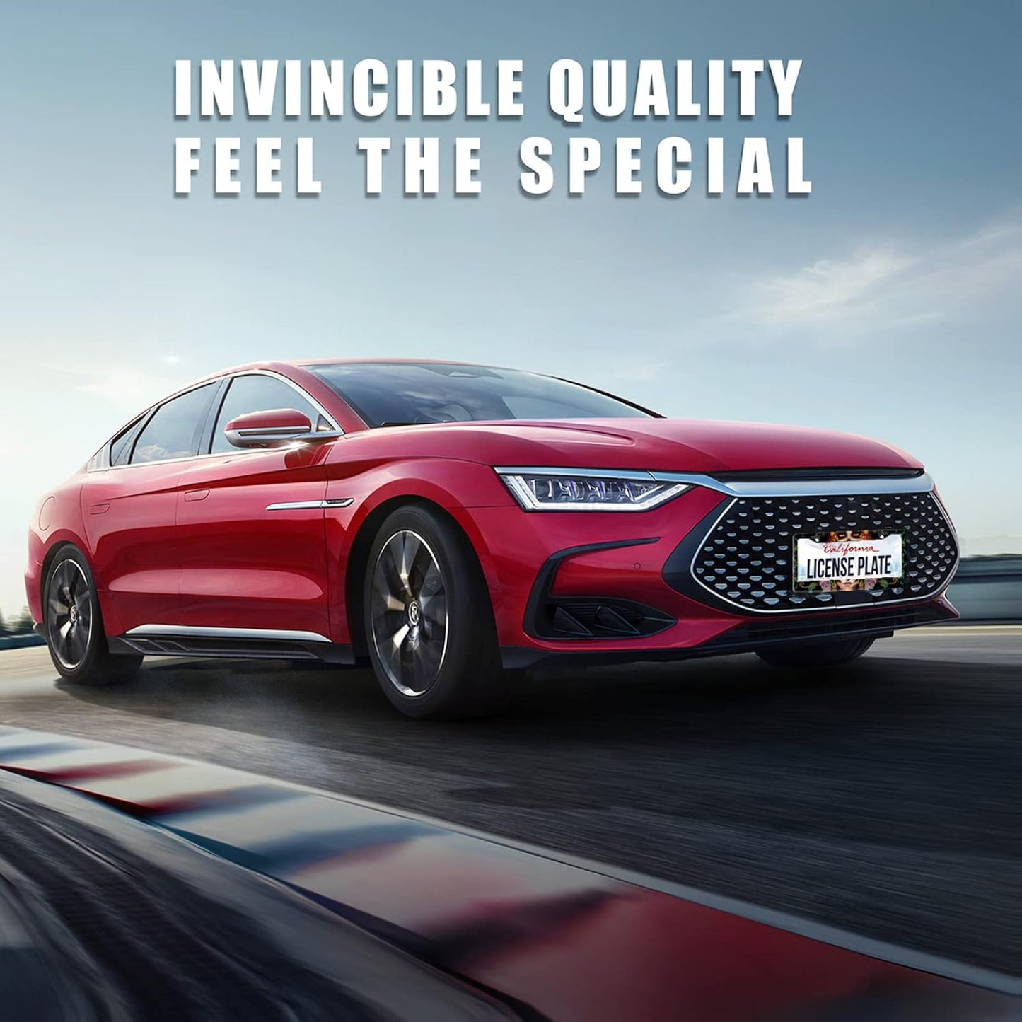 Personalise Sugar Skull Retro License Plate Frame Colorful Candy Skulls License Plate Car Universal Stainless Steel Accessories Cars Decor 2 Holes Screws Fits Standard US Vehicles Size 12.2 x 6 Inch