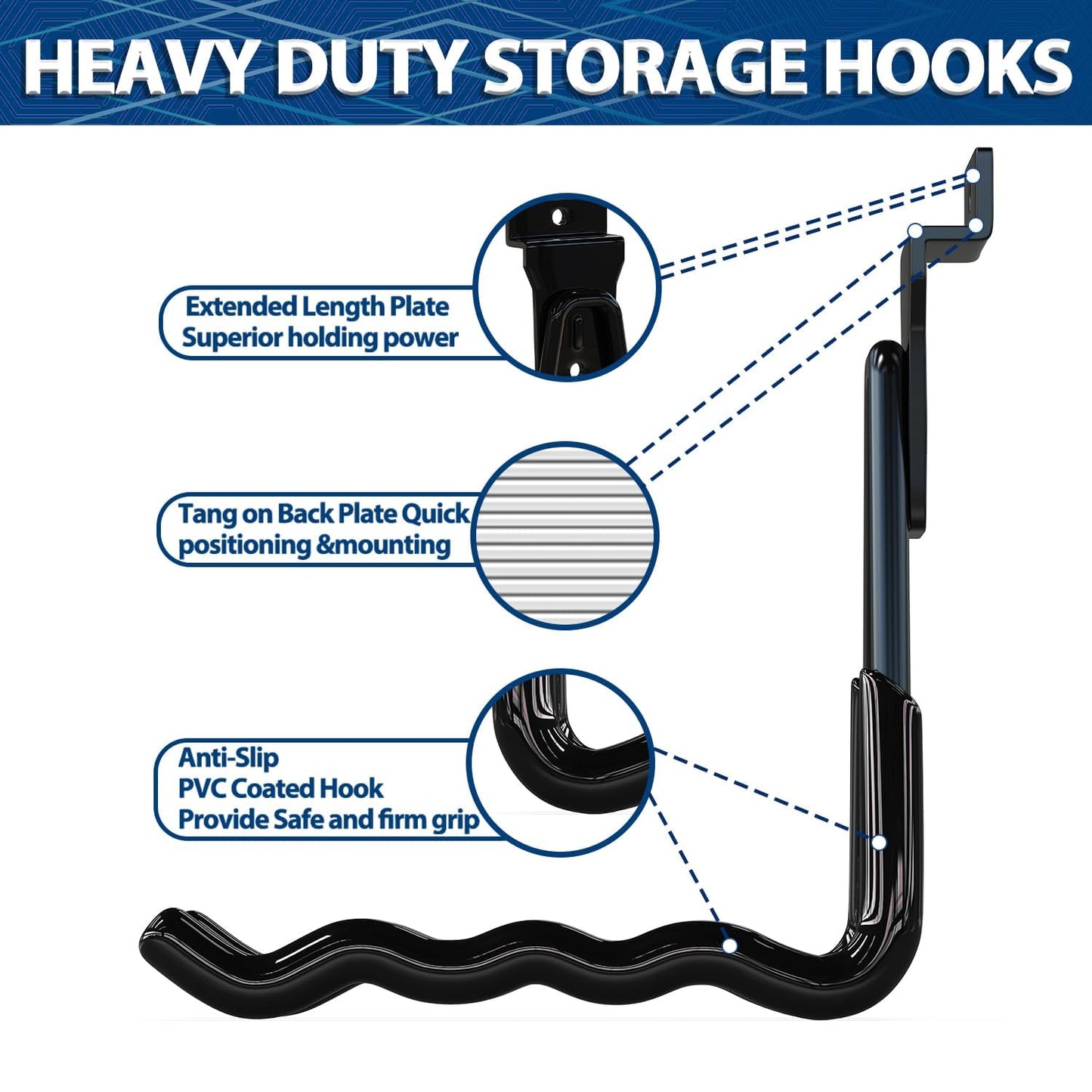 3-H Slatwall Accessories 20 Pack,Single and Double Slatwall Hooks & Hangers,Slat Wall Hanging Hooks Heavy Duty,Used as Proslat Accessories for Shop Retail Display with Garage Storage Wall Panel