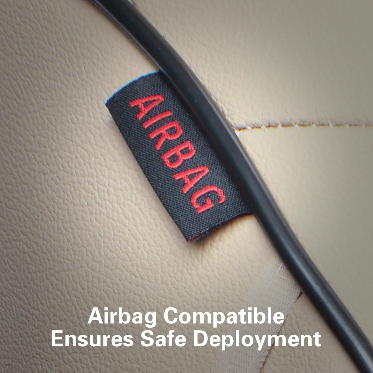 EKR Accord Seat Covers Full Set Custom for Honda Accord Base,EX-L,Touring 2014 2015 2016 2017 (Hybrid),Reat Row W/Solid Backrest & Armrest,Leather Seat Cover for Trucks,Automotive Seat Covers(Beige)