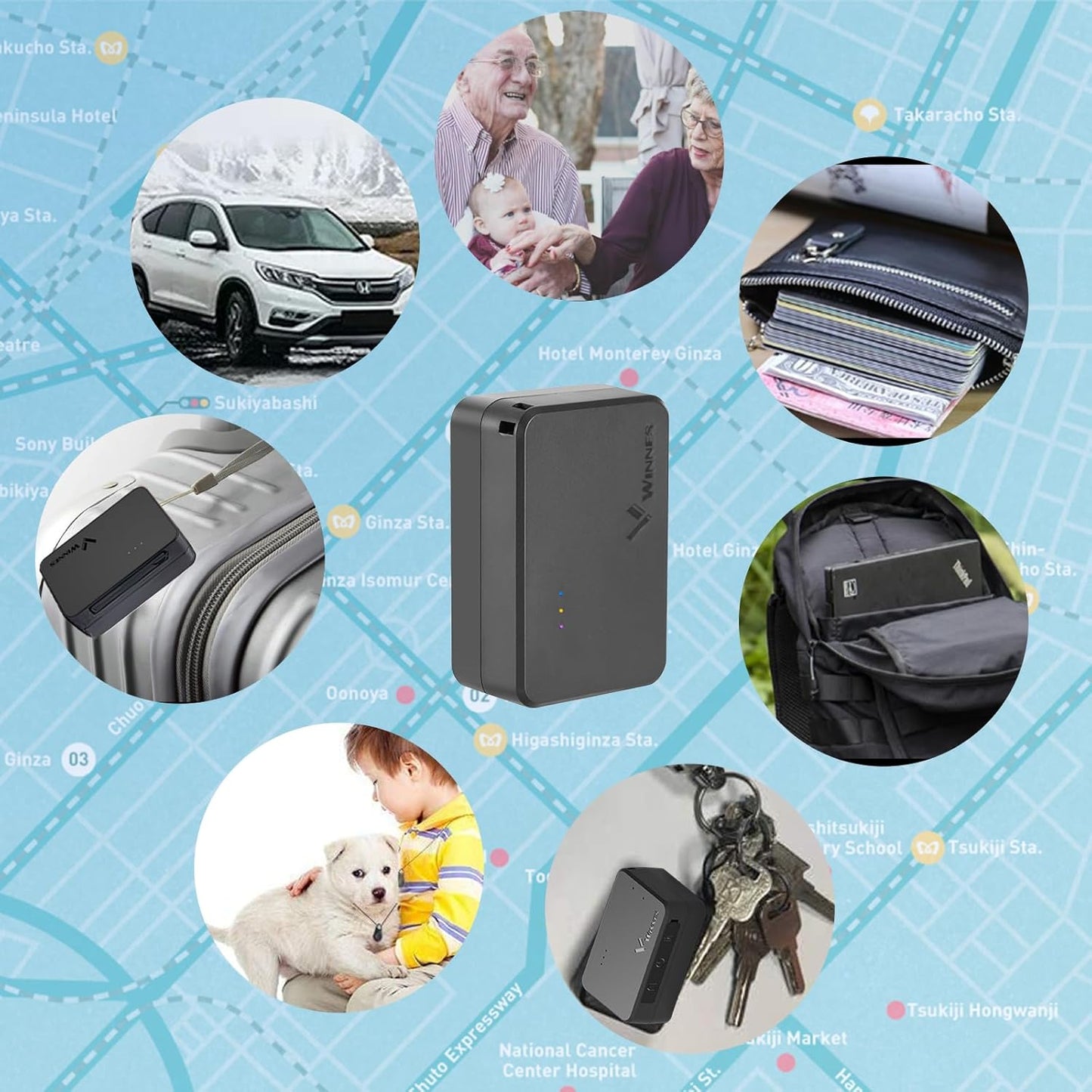 Small GPS Tracker for Vehicles Magnetic 60 Days Long Battery Life, Rastreador GPS para Carros Mini Tracking Devices for Cars Hidden Real-time Tracking Low Subscription Locator Anti-Theft TK903