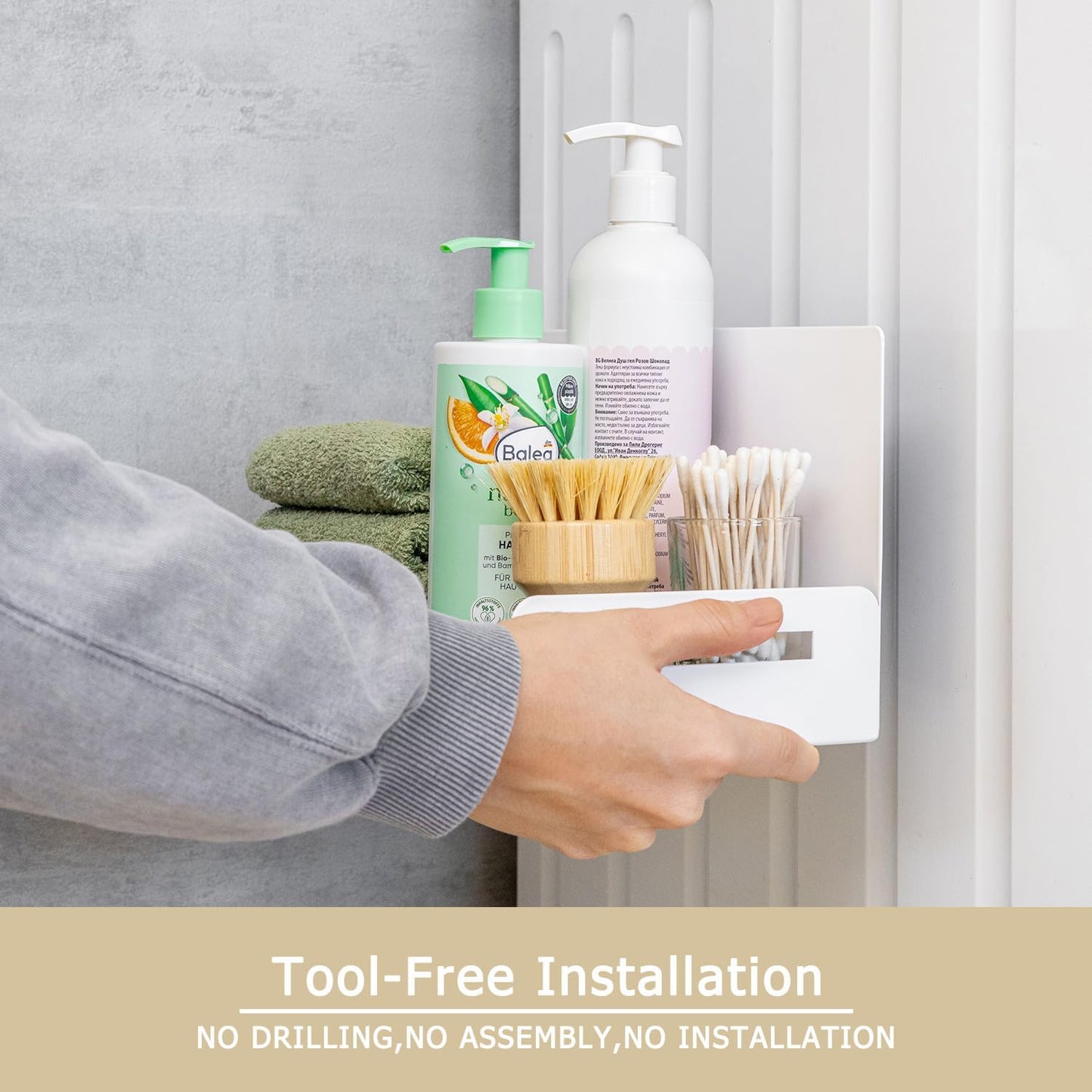 2-Pack Magnet Spice Rack For Refrigerator, White Magnetic Shelves for Classroom, 6" Deep Magnetic Shelf for Fridge Kitchen and Garage Tools Organizing, Heavy Duty 20LB Capacity