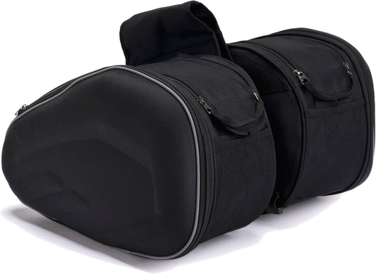 Motorcycle Saddlebags, 36L-58L Expandable Capacity, Motorcycle Panniers Universal, Waterproof, Detachable, Collapsible for Sport Dirt Bike Side Bags and Luggage