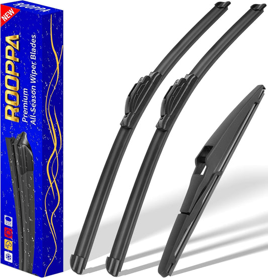 3 wipers Replacement for 2020-2022 2023 Toyota highlander, Windshield Wiper Blades Original Equipment Replacement - 26"/18"/10" (Set of 3) U/J HOOK
