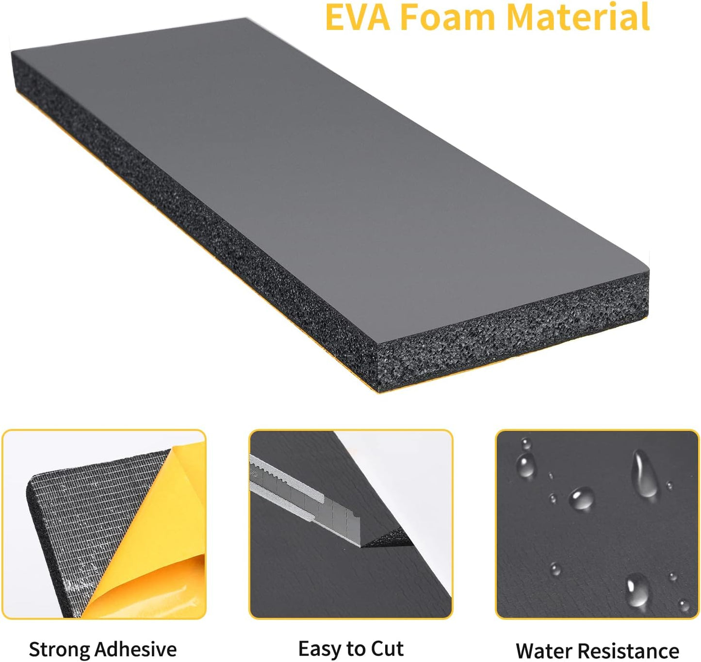 Garage Wall Protector, 2 Pack Garage Car Door Protector Bumper Guard for Car Doors Anti-Collision Waterproof Inflaming Ultra Self Adhesive EVA Foam for Warehouse (16-17/32" x 5-29/32" x .79)