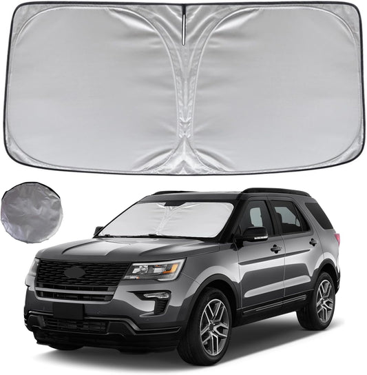KAYZT Windshield Sun Shade for 2011-2019 Ford Explorer SUV Foldable Sunshade Front Window Custom Fit Car Accessories