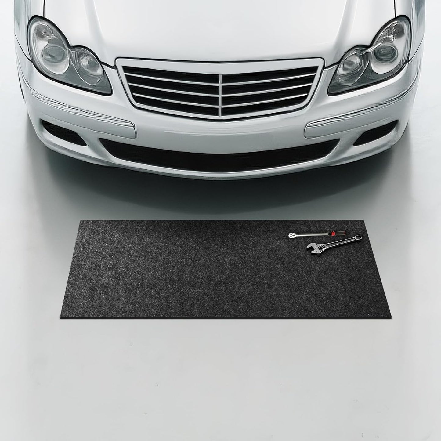 WELKIN Oil Spill Mat (60" x 36"), Absorbent Oil Pad Protects Floor, Garage Floor Mat for Under Car Driveway, Waterproof Backing, Durable & Cuttable