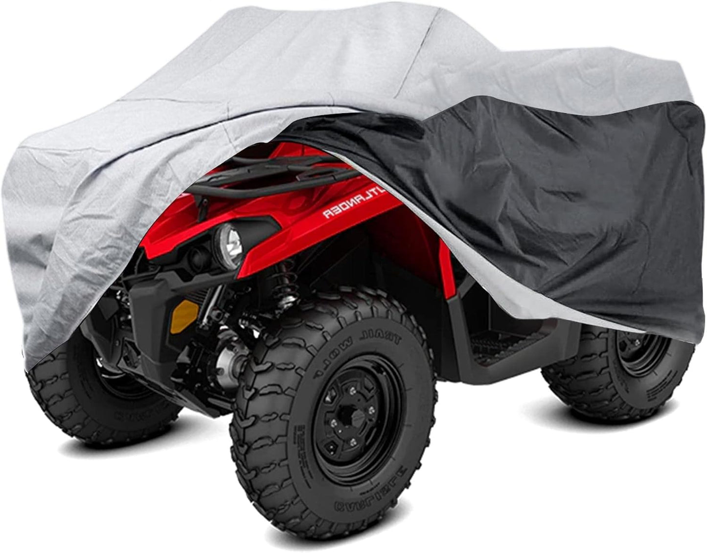 ATV Cover All Weather Outdoor Protection, Heavy Duty 420D Waterproof Oxford Fabric, Quad Bike ATV Cover, XXXL 101inchs Universal Fit, 4 Wheeler Cover fit Polaris Suzuki Arctic Cat