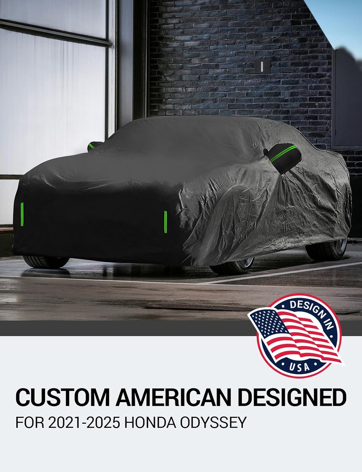 Proadsy 2025 Upgrade Car Cover Custom Fit for Honda Odyssey Minivan 2021-2025, Waterproof All Weather for Automobiles, Full Exterior Cover Rain Snow Sun Protector Indoor Outdoor Car Cover