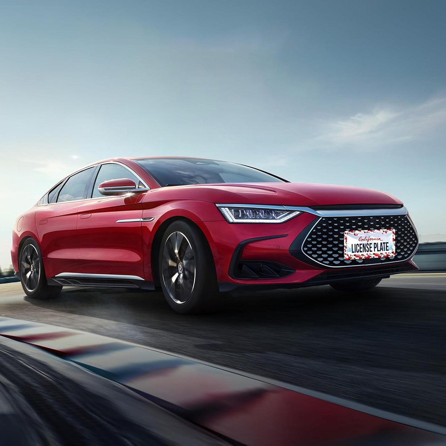 Scarry Blood Splattered License Plate Frame Halloween License Plate Stainless Steel Funny License Plate Holder Men Women Car Accessories Decoration With Screws Fits Standard Vehicles Size 12.3" x 6.3"