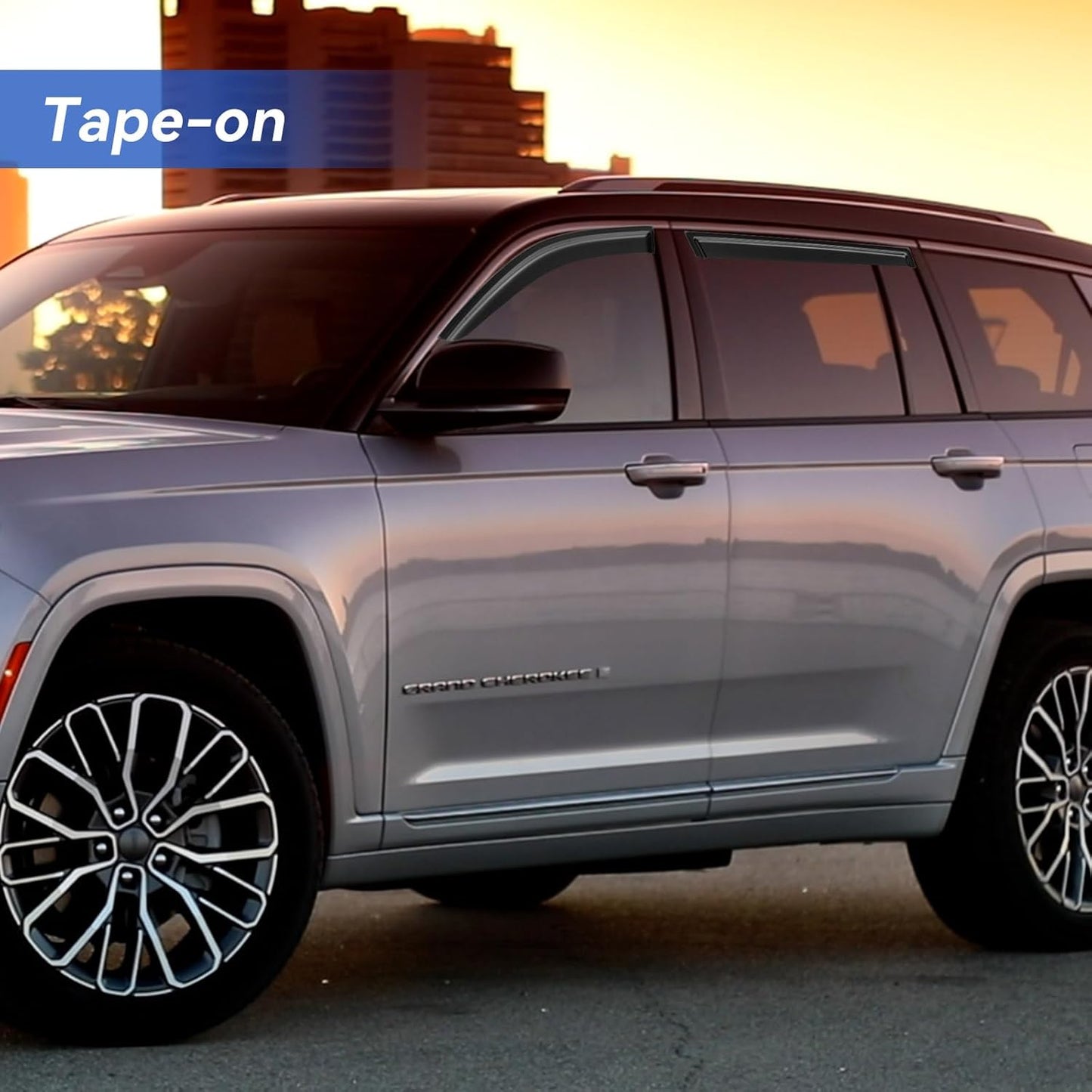 Window Visors Rain Guards for 2014-2023 Jeep Cherokee, Out-Channel Window Vent Wind Deflectors Visors Shades for 14-23 Cherokee