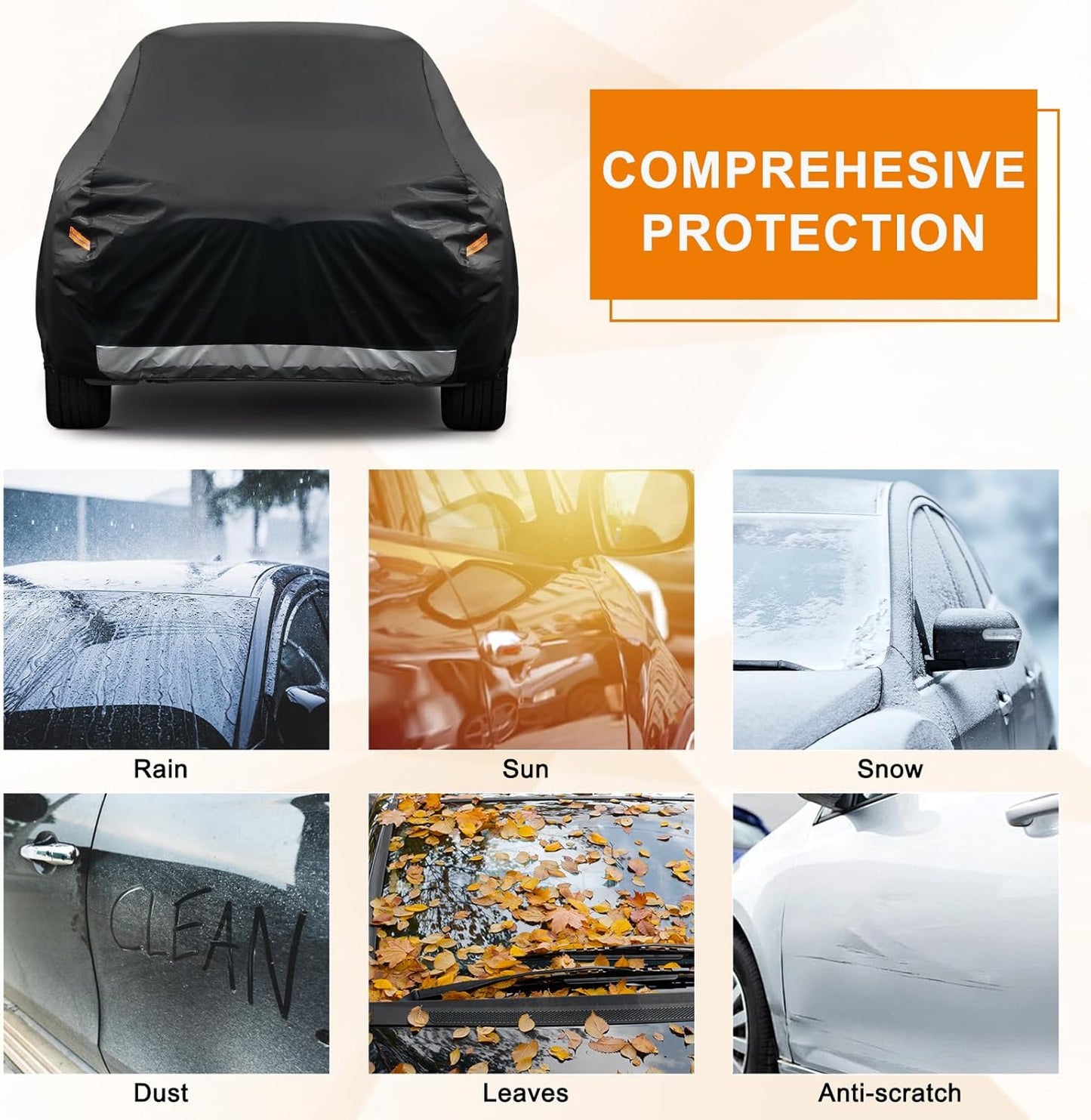 Kayme Truck Cover Custom Fit Dodge Ram 1500(1994-2008) Club/Extended/Quad Cab SB. Full Exterior Heavy Duty Outdoor Pickup Truck Car Cover Waterproof All Weather.Car Tarp for Wind Sun Dust Protection.