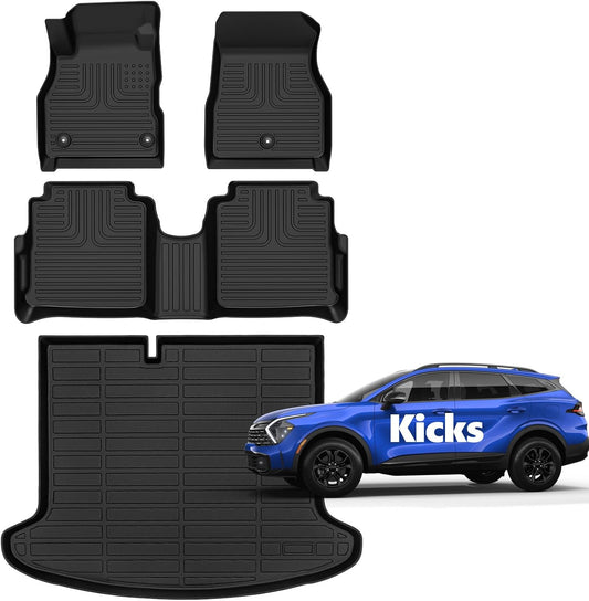 for Nissan Kicks Floor Mats 2024 2023 2022 2021 2020 2019 2018 Car Mats for Nissan Kicks Accessories All Weather Floor Mats Cargo Liner 2018-2024