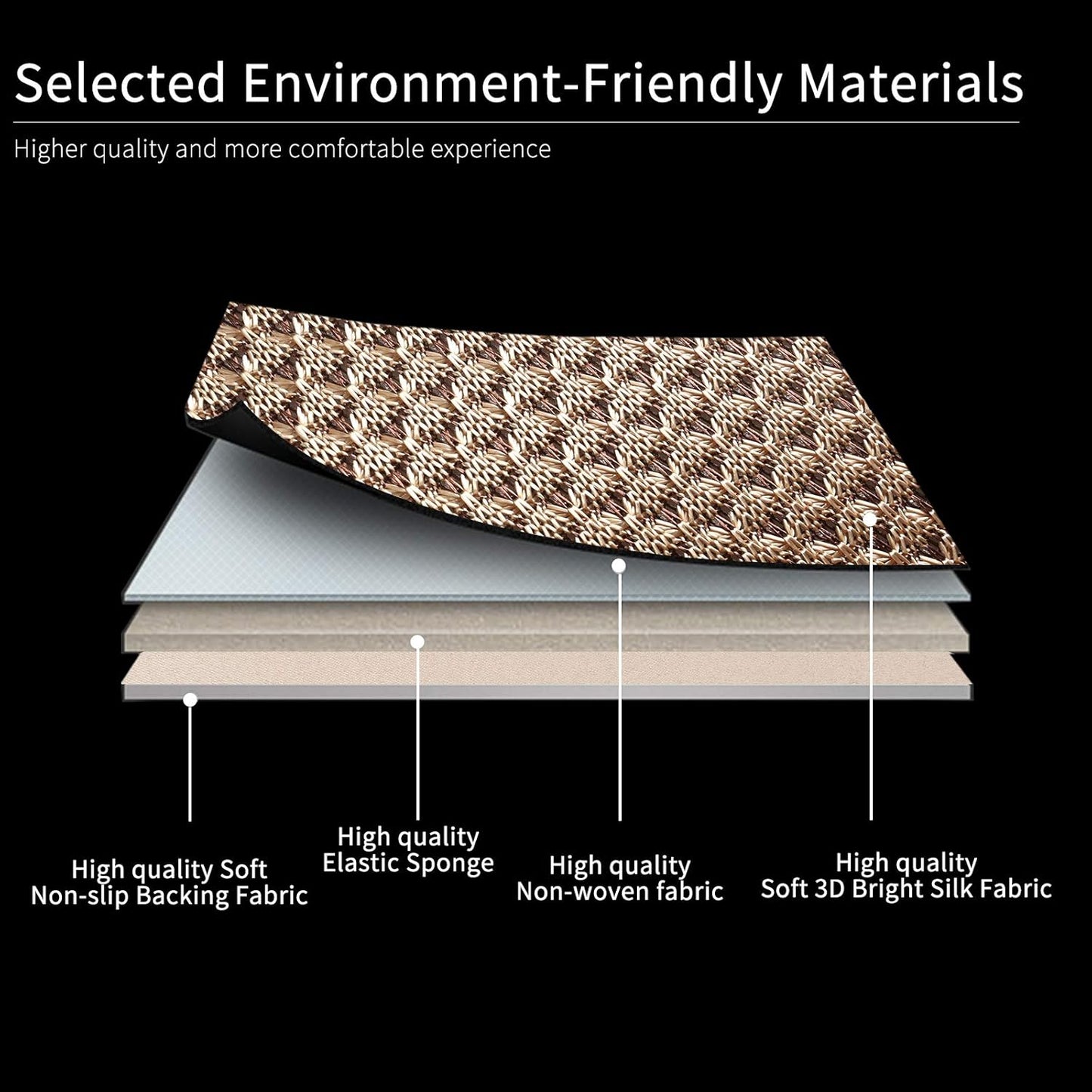 Auto Newer Breathable Universal Four Seasons Car Seat Covers, Luxury Car Seat Cushion，Protectors for Front Seat Bottoms,Compatible with 95% Vehicles， Fit for Cars Truck SUV (Gold Beige,2PCS)