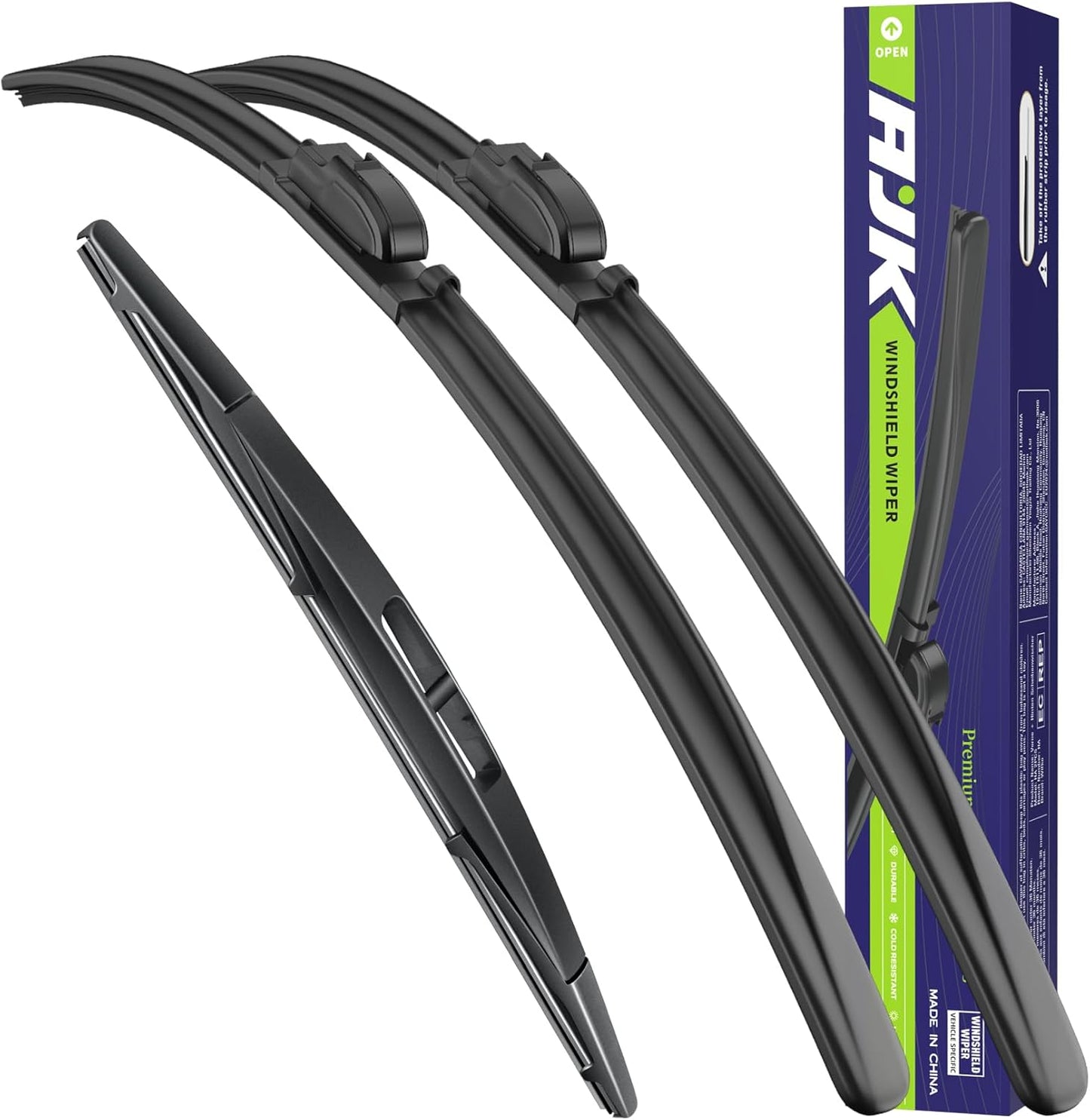 AJK Wiper Blades for Subaru Outback 2015 2016 2017 2018 2019, 2 Piece All Weather OEM Quality Automotive Replacement Windshield Wiper Blades for My Car