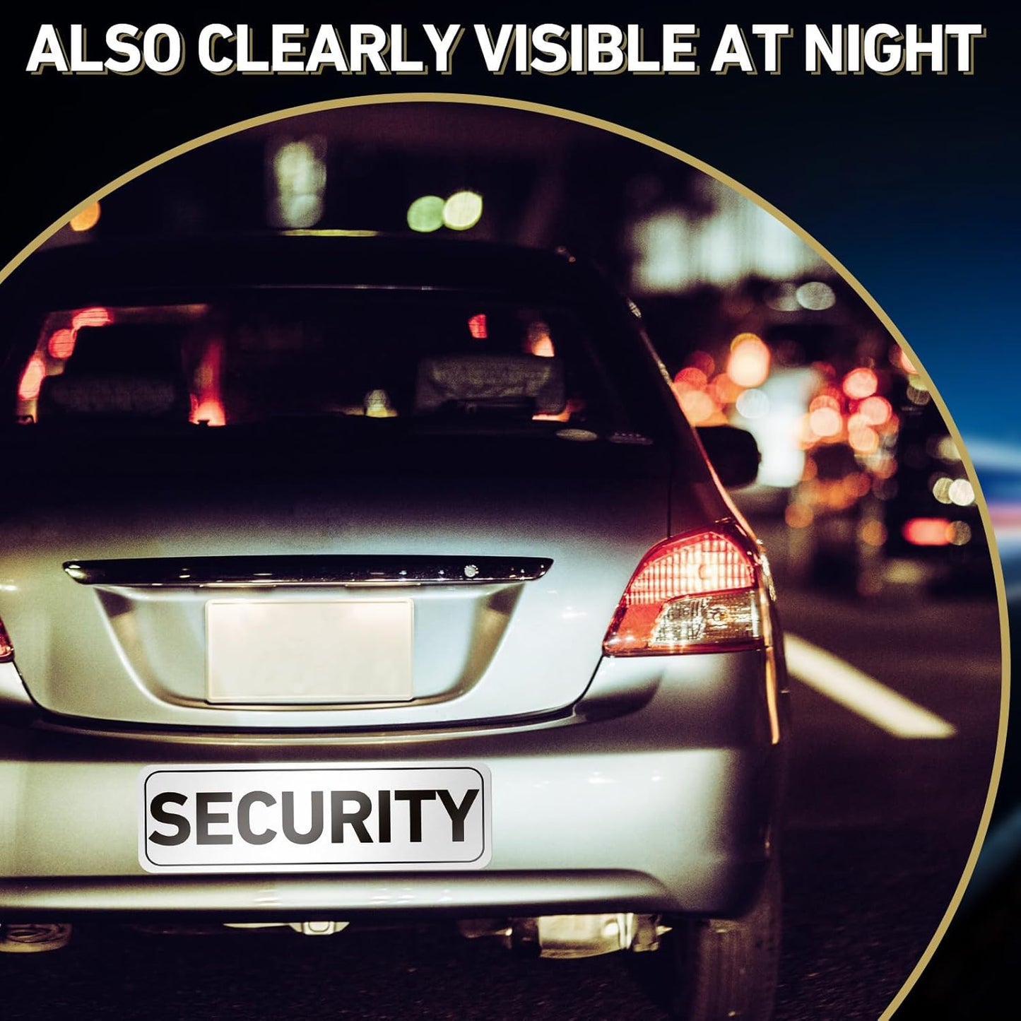 2 Pcs Security Officers Magnetic Signs Heavy Duty Reflective Security Sign Magnet Waterproof Magnetic Decals for Vehicles Cars Truck Rover Patrol 18 x 6 Inch White with Black Border