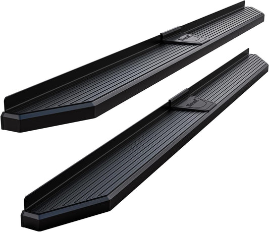 APS 6-inch (Black Stainless Steel Powder Coated Flat Style) Running Boards Side Bars Side Steps Compatible with Toyota 4Runner 2010-2016 Trail & 17-24 TRD Off-Road & 2014-2024 SR5