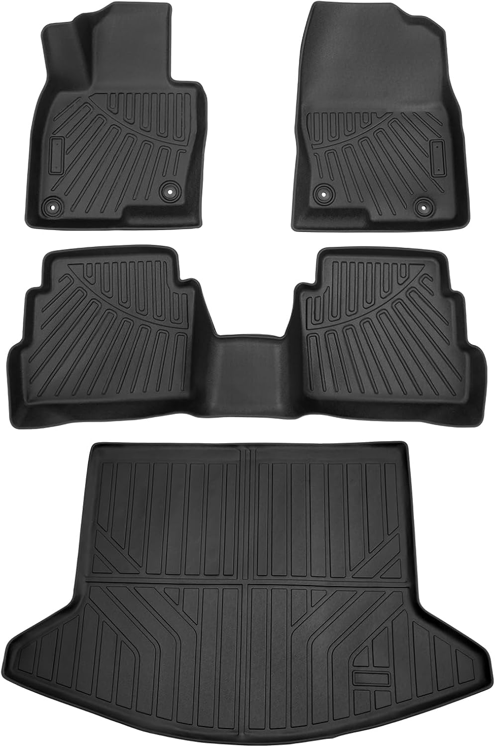 Powerty Floor Mats & Cargo Liner for 2017-2025 Mazda CX-5 CX5 Accessories Car Mats, Includes 2 Row and Cargo Liner Set, All Weather TPE 3D Floor Liners Rear Cargo Mat