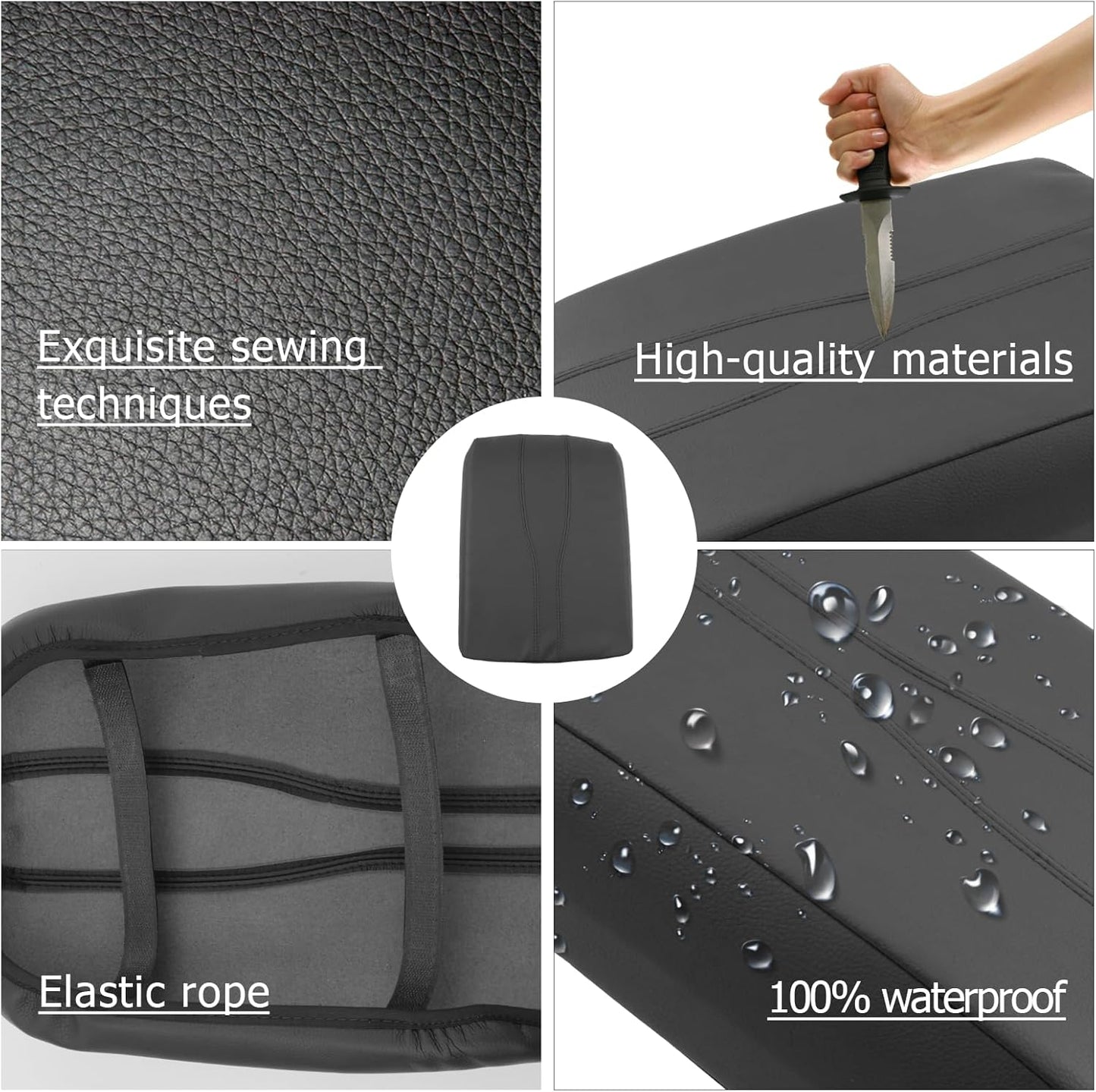 LUWU 2025 2026 Traverse Center Console Cover Compatible with 2024 2025 2026 Chevrolet Traverse Accessories 2025 2026 Traverse LT/RS/Z71/High Country Armrest Console Cover (Thin Black)