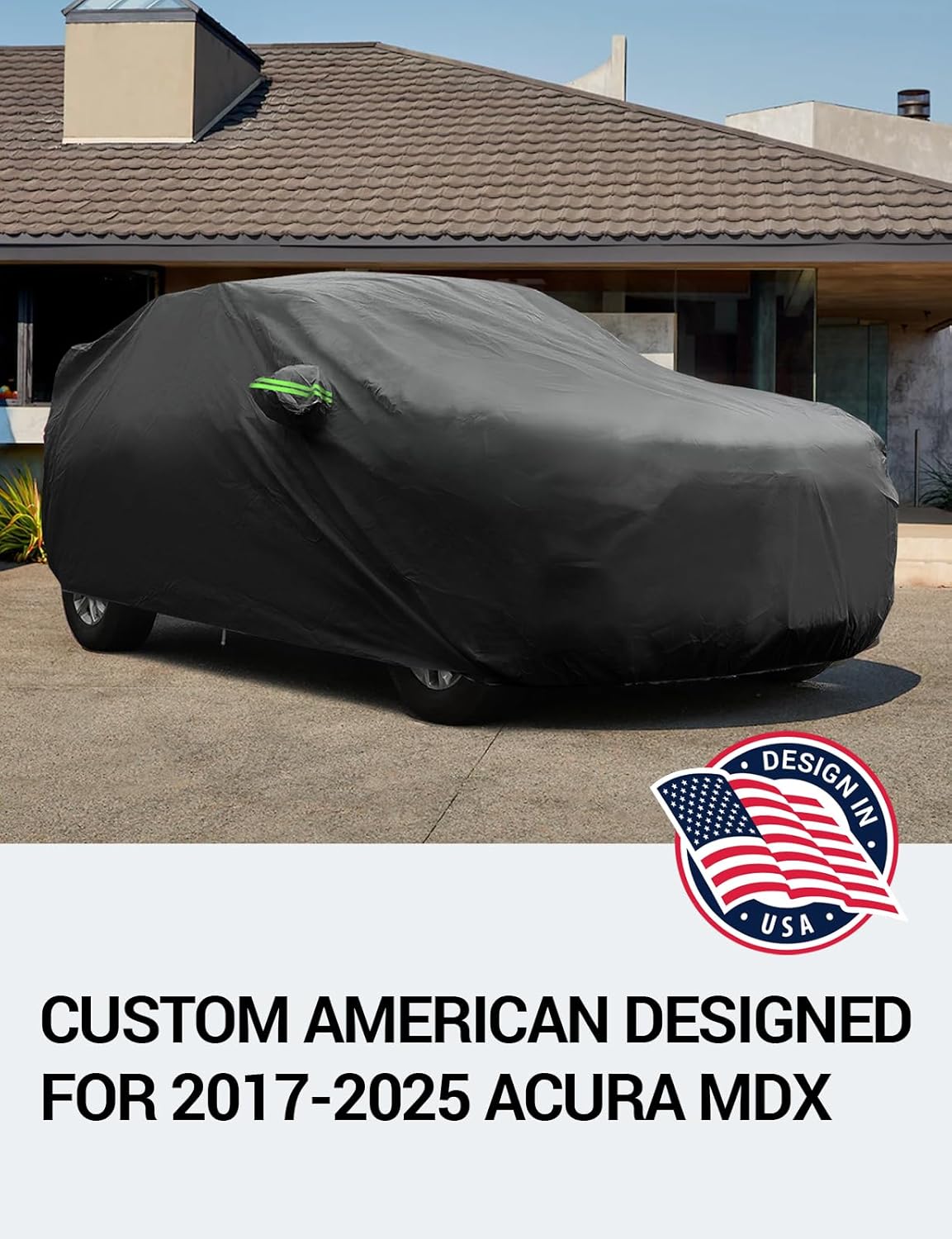 Proadsy 2025 Upgrade Car Cover Custom Fit for Acura MDX 2017-2025, Waterproof All Weather for Automobiles, Full Exterior Cover Rain Snow Sun Protector Indoor Outdoor Car Cover