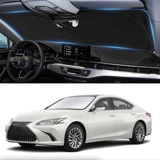 Sunshade for Lexus ES 2019-2024 2025 ES250 ES300h ES350 Sedan Sun Shade Windshield Cover Front Window Shield 210T Reflective Sun Visor Protector Blocks 99% UV Rays Car Accessories