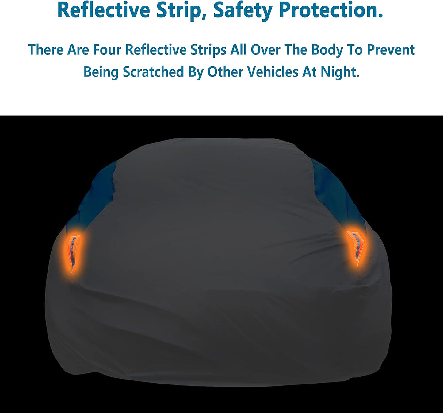 MORNYRAY Waterproof Car Cover All Weather Snowproof UV Protection Windproof Outdoor Full car Cover, Universal Fit for Sedan (Silvery, A2-Fit Sedan Length(Up to 177 inch)