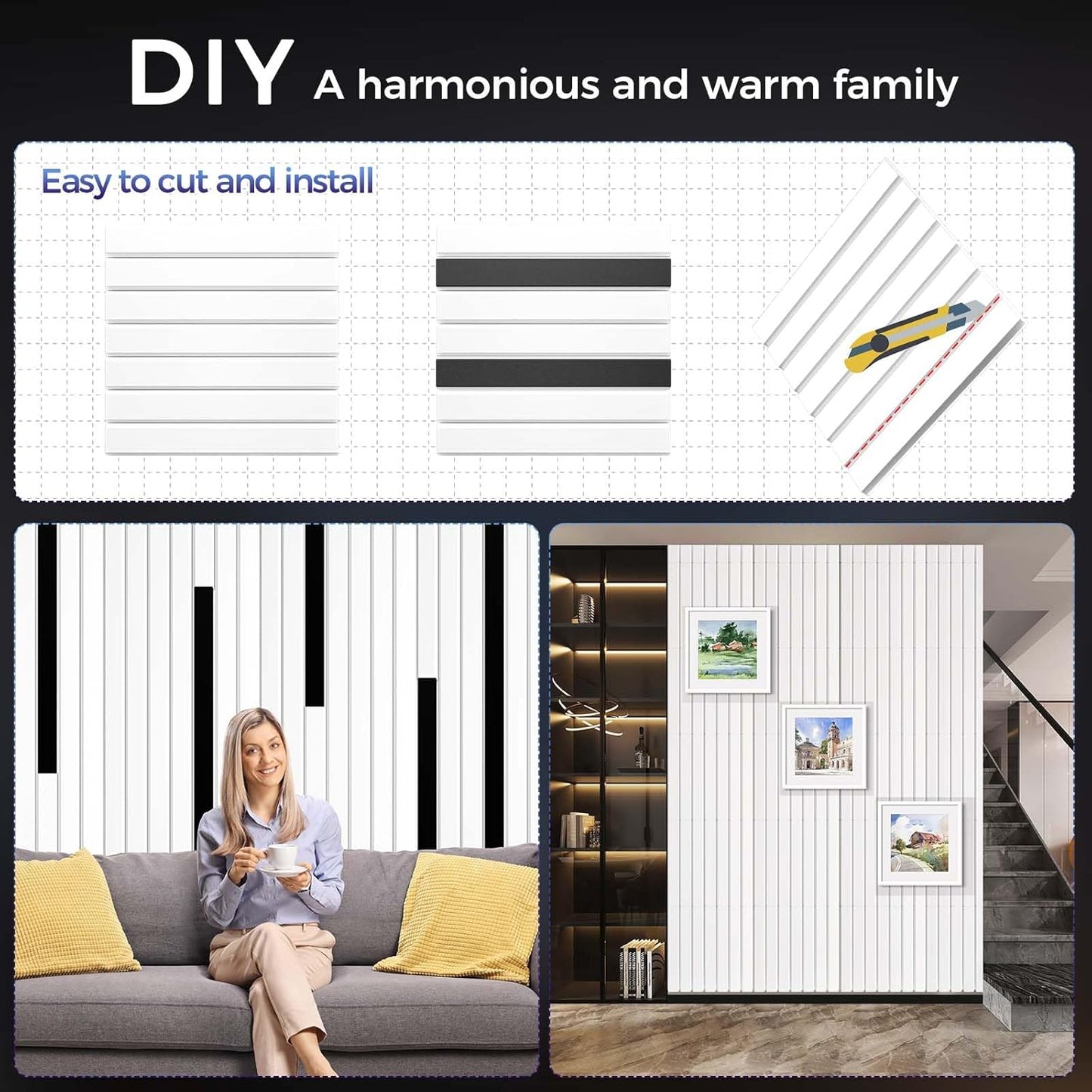 16 Pack Large Fold Soundproof Wall Panels,12x 12 x 0.47 in Sound Proof Foam Panels for Walls, 1.2lb/ft³ High Density, Thicker 0.47in, Acoustic Panels, Sound Dampening Panels White