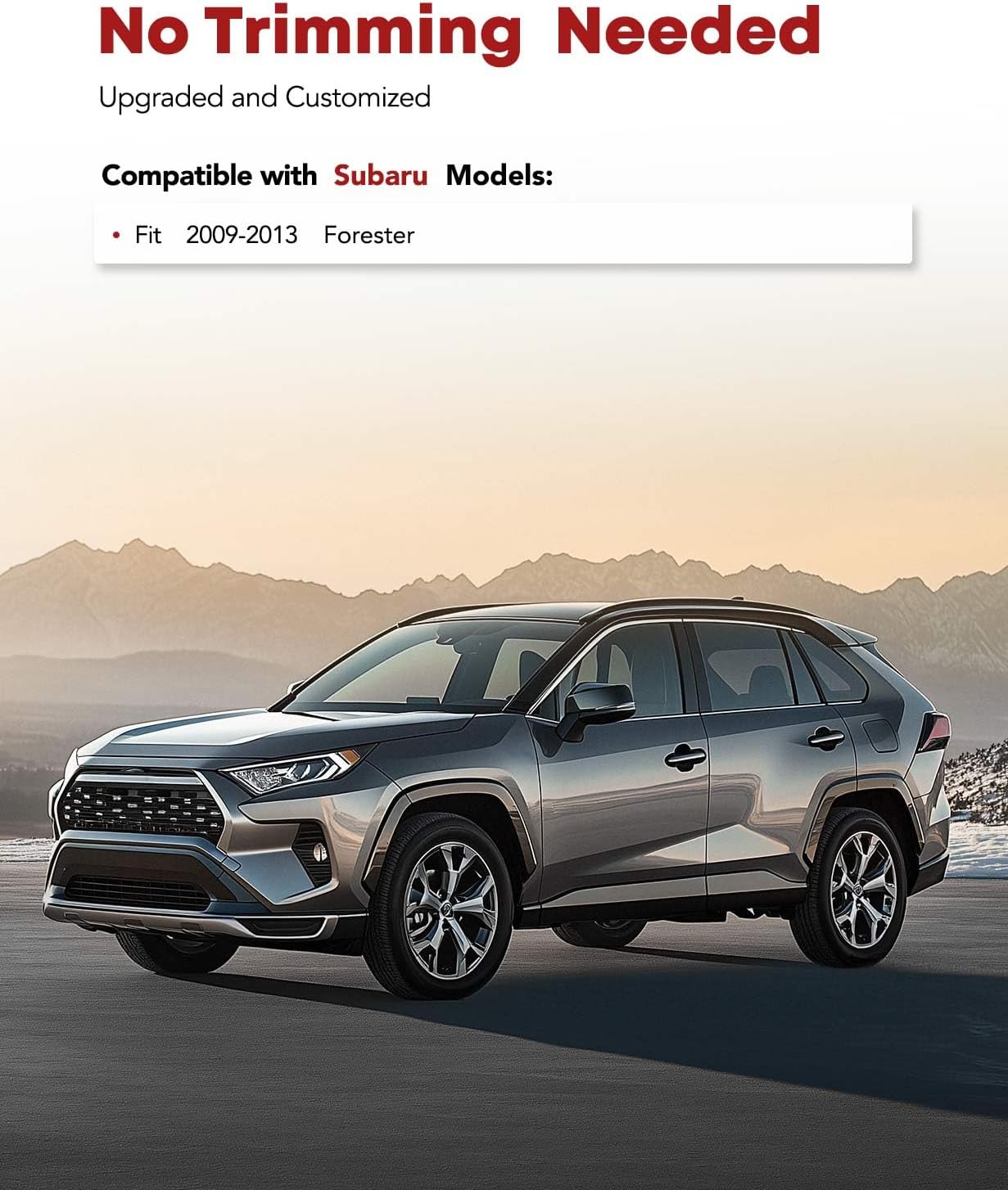 YHTAUTO Floor Mats Fit 2009-2013 Subaru Forester, TPE All Weather Car Mats Waterproof Anti-Slip Odorless Floor Liner, Interior Car Accessories Front & 2nd Row Liner