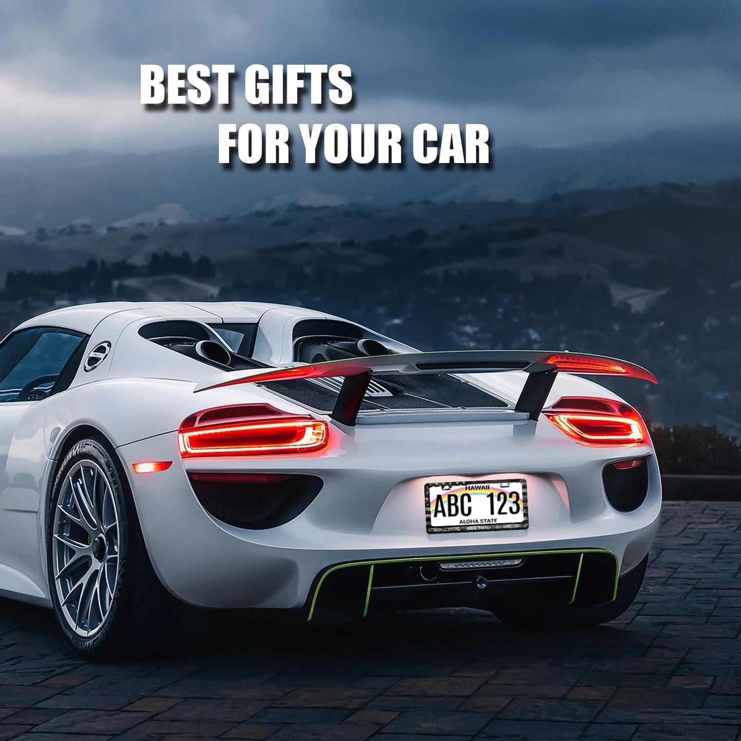 Vintage Black Grey American Flag License Plate Frame Patriotic License Plate Holder Stainless Steel Funny License Plate for USA Canada 6.3" X 12.3" with 2 Holes and Screws