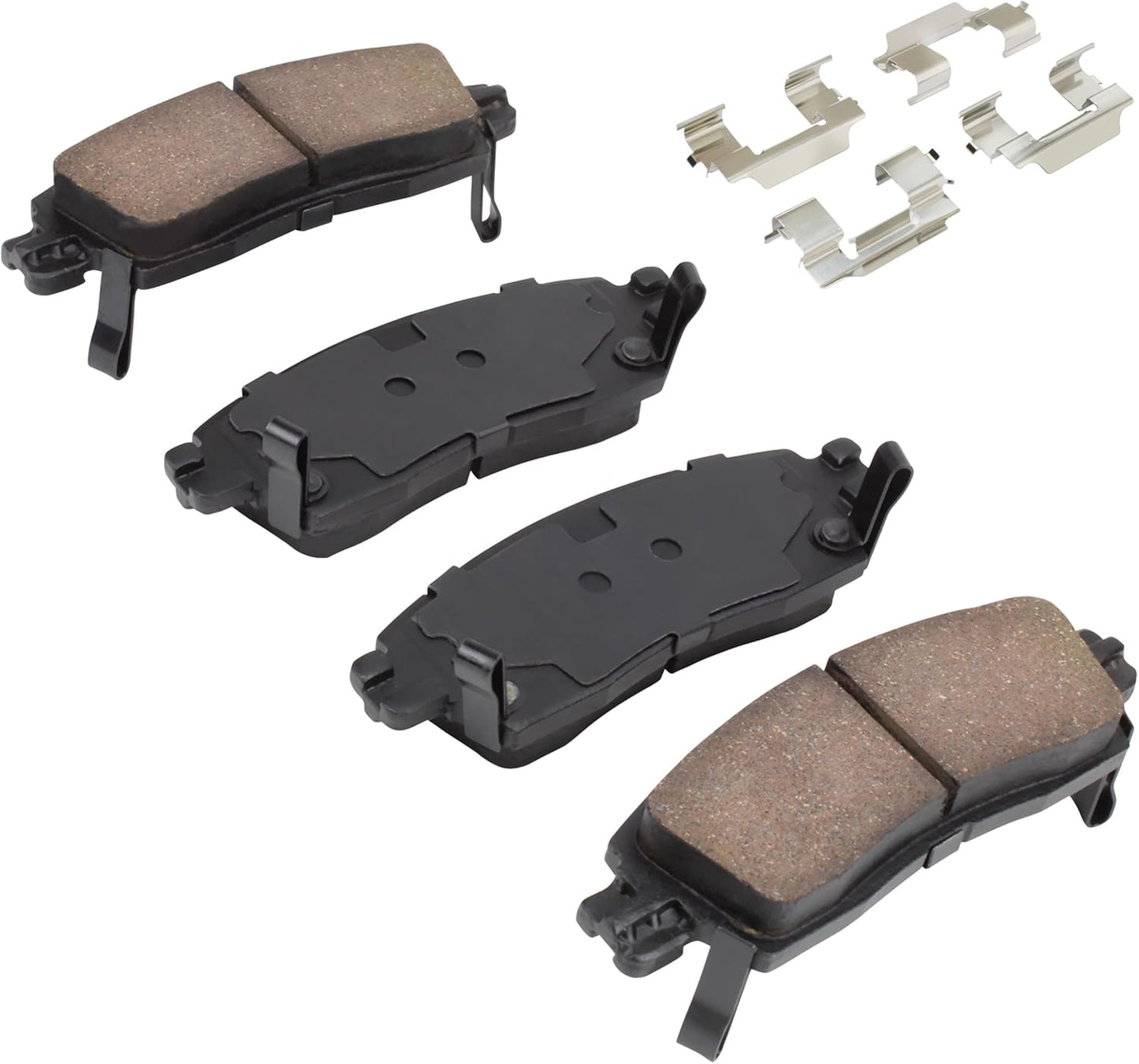 Premium Ceramic Rear Brake Pads (1001-0883C) Compatible with 2002-2019 Buick/Cadillac/Chevrolet/GMC (Acadia Limited/Ascender/Enclave/Envoy/Outlook/Rainier/SSR/Trailblazer & More)