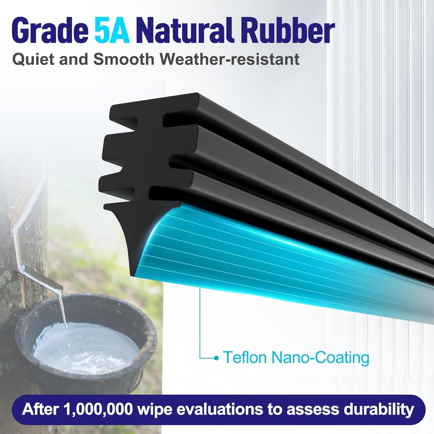 AJK 22 and 19 inch Wiper Blades, Premium All Season 2 Pack Driver Side Passenger Side Front Windshield Wipers Replacement for Chevrolet Colorado 2004 2005 2006 2007 2008 2009 2010 2011 2012