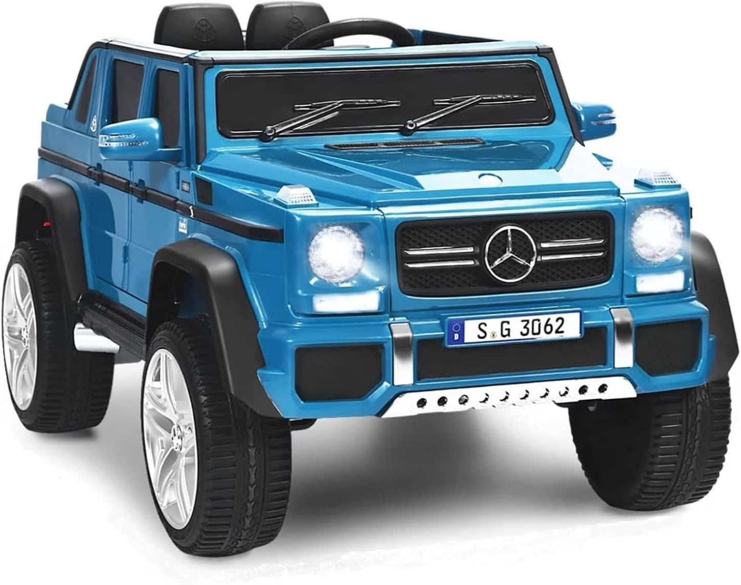 HONEY JOY Ride On Truck, Licensed Mercedes-Benz Maybach G650 Battery Powered Ride On Toys Car w/Remote Control, LED Lights, Music, Slow Start, 12V Electric Cars for Kids, Gift for Boys Girls (Black)