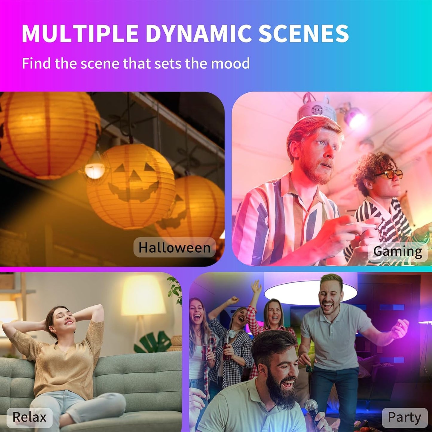 HISTAR Rechargeable Light Bulbs with Remote, E26 Battery Operated Light Bulb for Non-Hardwired Fixture, 3-Color Temperature, RGB, Timer, 4Pack