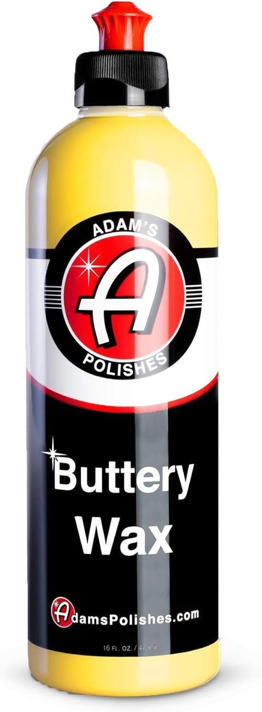 Adam's Polishes Buttery Wax (16oz) - Premium Infused Carnauba Liquid Wet Car Wax For Shine, Polish & Top Coat Paint Protection | Car Wash Enhancer & Clay Bar Lubricant | Car Boat Motorcycle