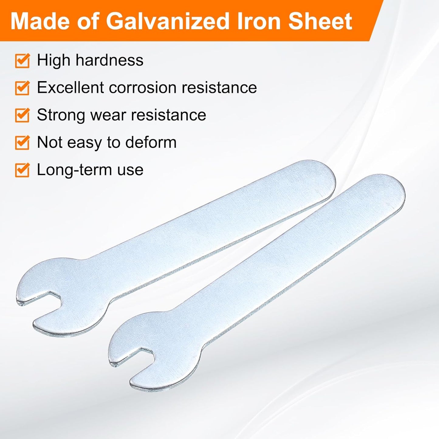 HARFINGTON 10pcs Small Wrench 4x66x1.5mm Metric U-Shaped Single Open Ended Spanner Super Thin Flat Head Galvanizing Wrench for Automotive Repair Furniture Assembly