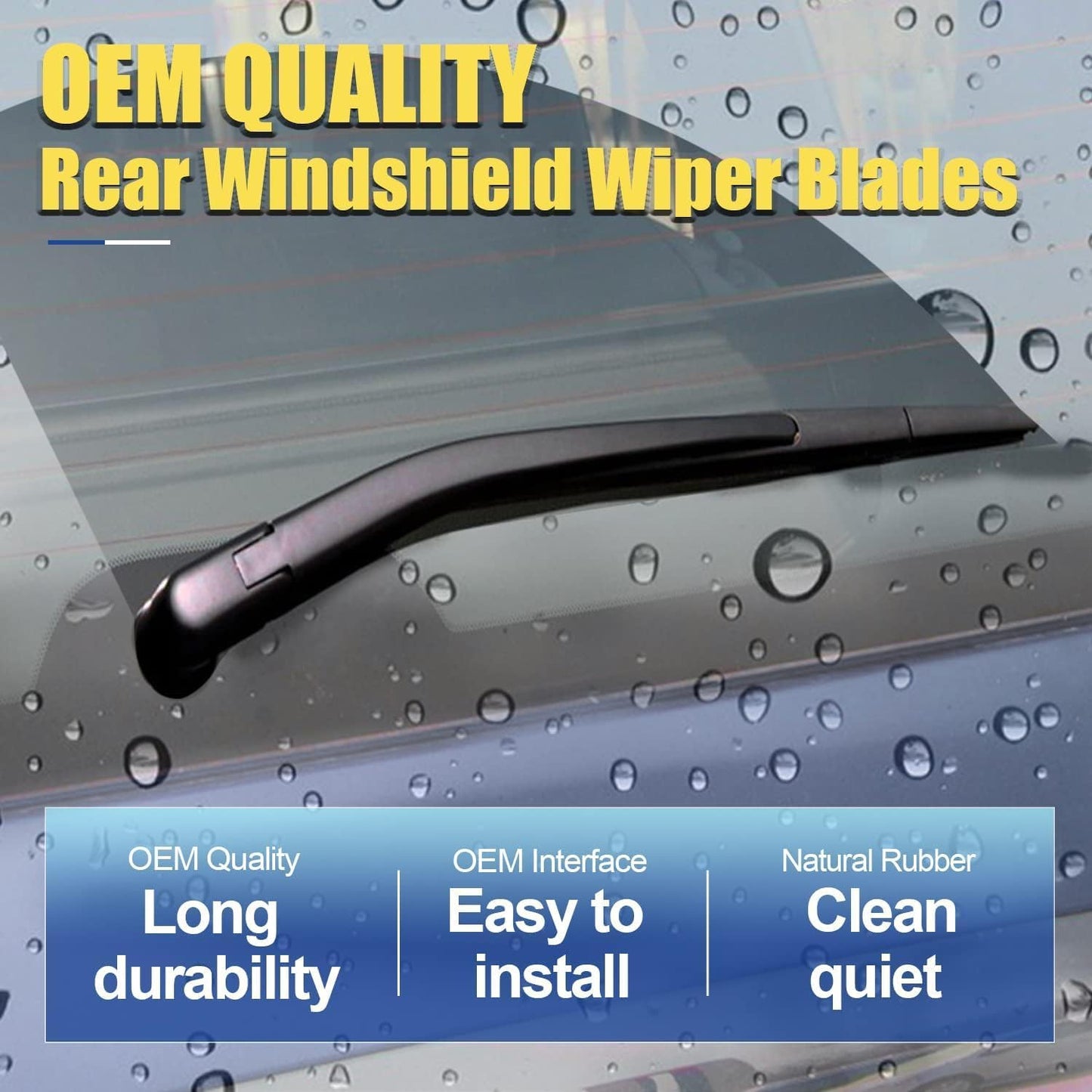 3 Wipers Factory Replacement For Toyota Sienna 2005 2006 2007 2008 2009 2010 Original Equipment Front and Rear Windshield Wiper Blades Set 26"+19"+16" (Set of 3) U/J HOOK