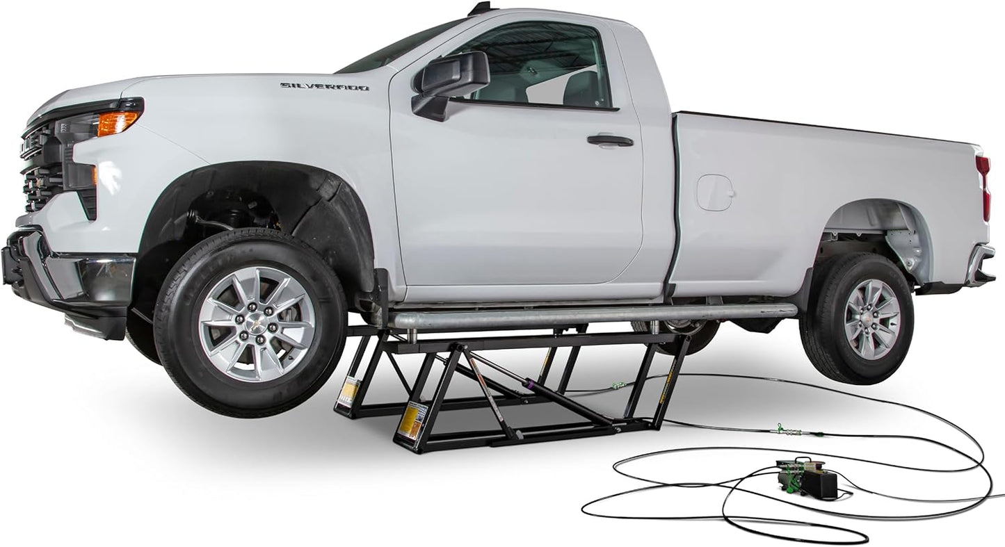 QuickJack 8000TLX Portable Car Lift with 8,000lb Capacity, with 110V Power Unit, Safe & Portable Design Garage Lift for Home, Garage, Shop, or Mechanic Auto Repair