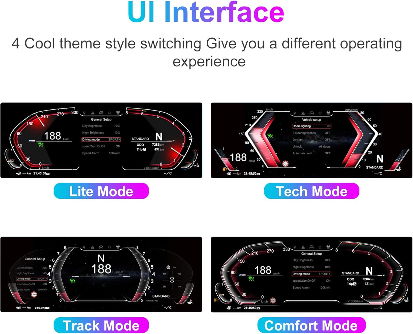 Speedometer Instrument for BMW E60 E61 E63 E64 2003-2009 CCC CIC, 12.3 inch Linux System Original Car Display Digital Cluster Dashboard Screen with Panel