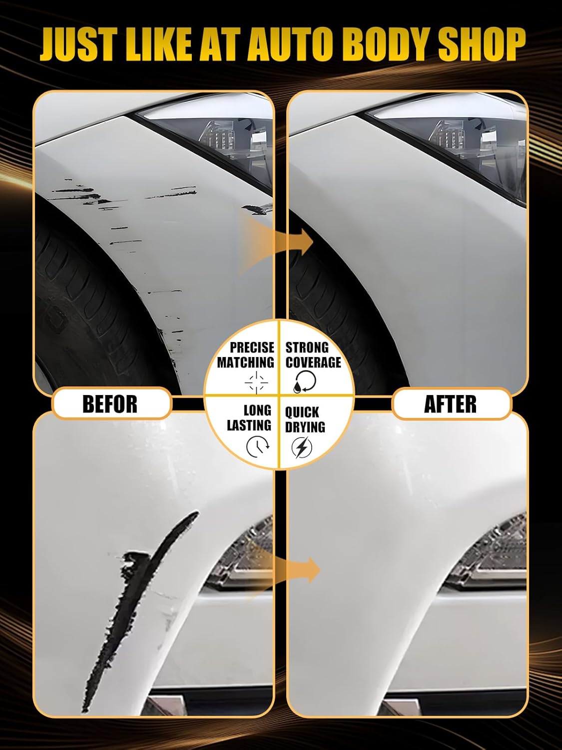 Black/Magnetic Black Pearl(G41) Touch Up Paint Compatible with Nissan, Exact Match Car Paint Pen Automotive Scratch Repair Remover Kit Quick & Easy Solution for Vehile Chips and Nicks