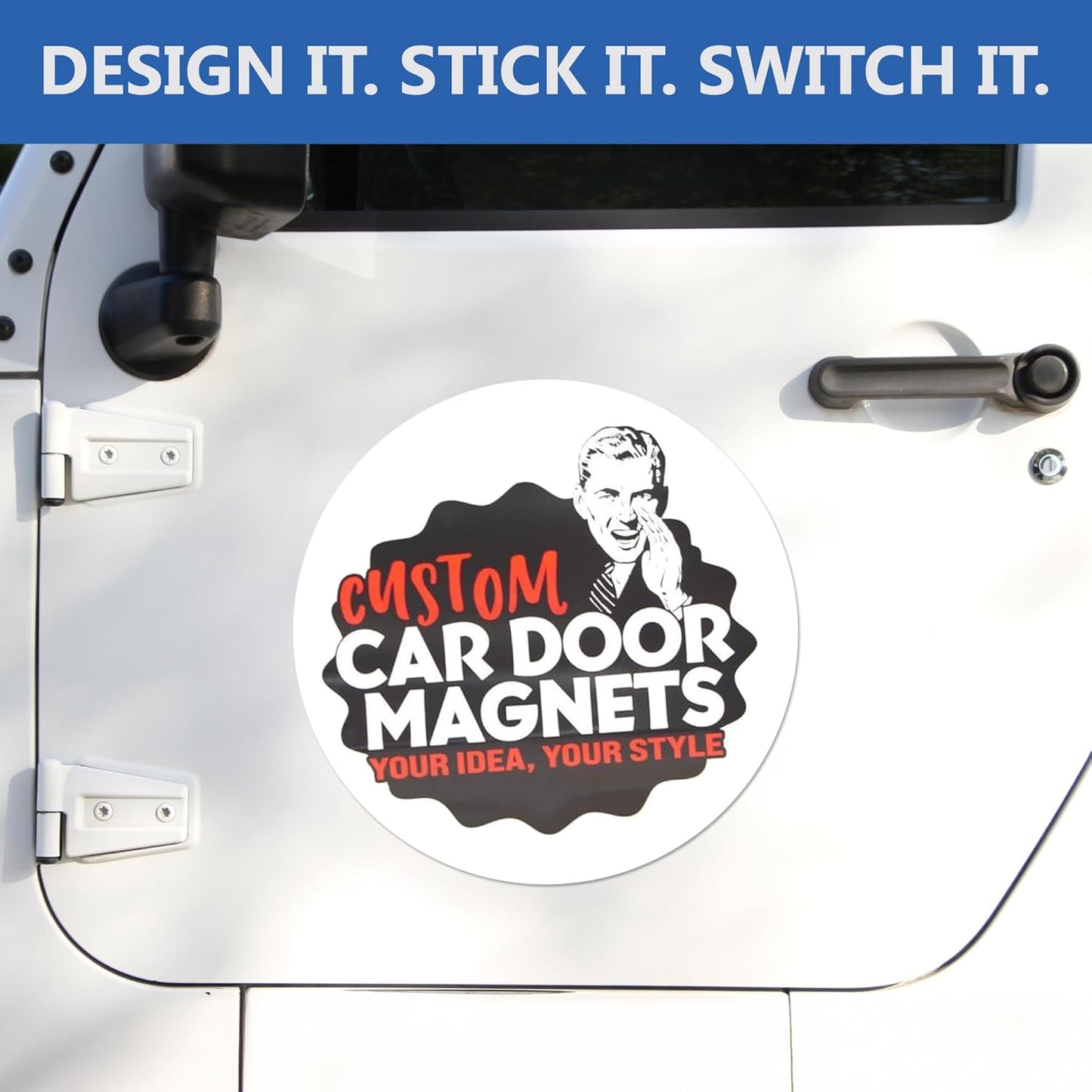 Custom Car Magnet Signs for Businesses (18" Round) 2 pk - Personalized Car Magnets for Advertising and Vehicle Promotion - Advertising Magnets for Cars Door - Professionally Printed