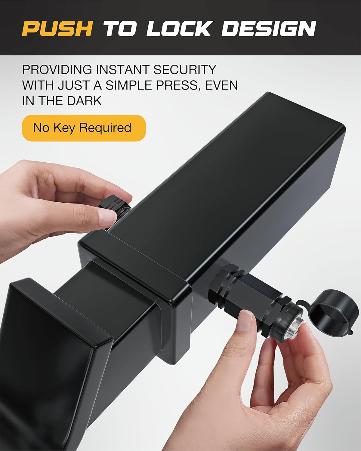 RETRUE Heavy-Duty Trailer Hitch Locks - 5/8" Pin for 2" and 2-1/2" Class III-IV Receivers, Includes 5 O-Rings and Weatherproof Caps, Ideal Trailer Accessories, 2 Pack