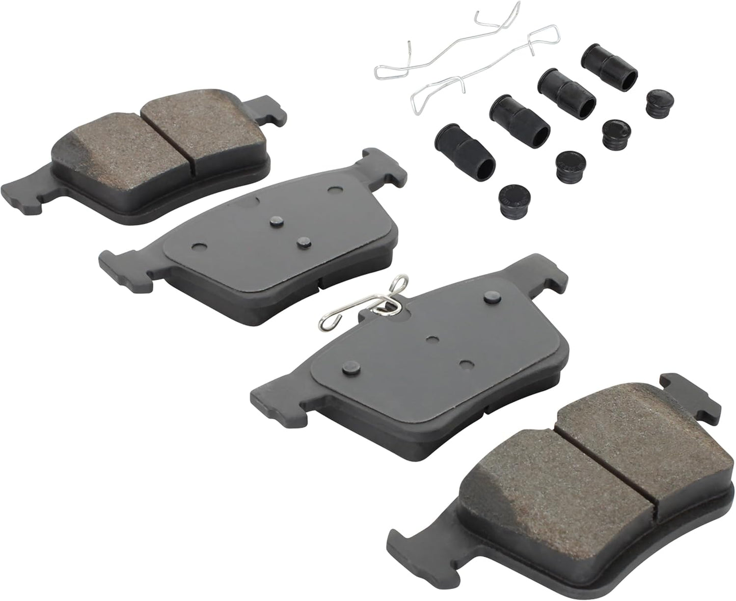 Premium Semi-Metallic Rear Brake Pads (1001-1761M) Compatible with 2014-2024 Audi/Volkswagen (A3/A3 Quattro/Golf R/GTI/Jetta/Q3/S3/Tiguan/TT Quattro/TTS Quattro & More)