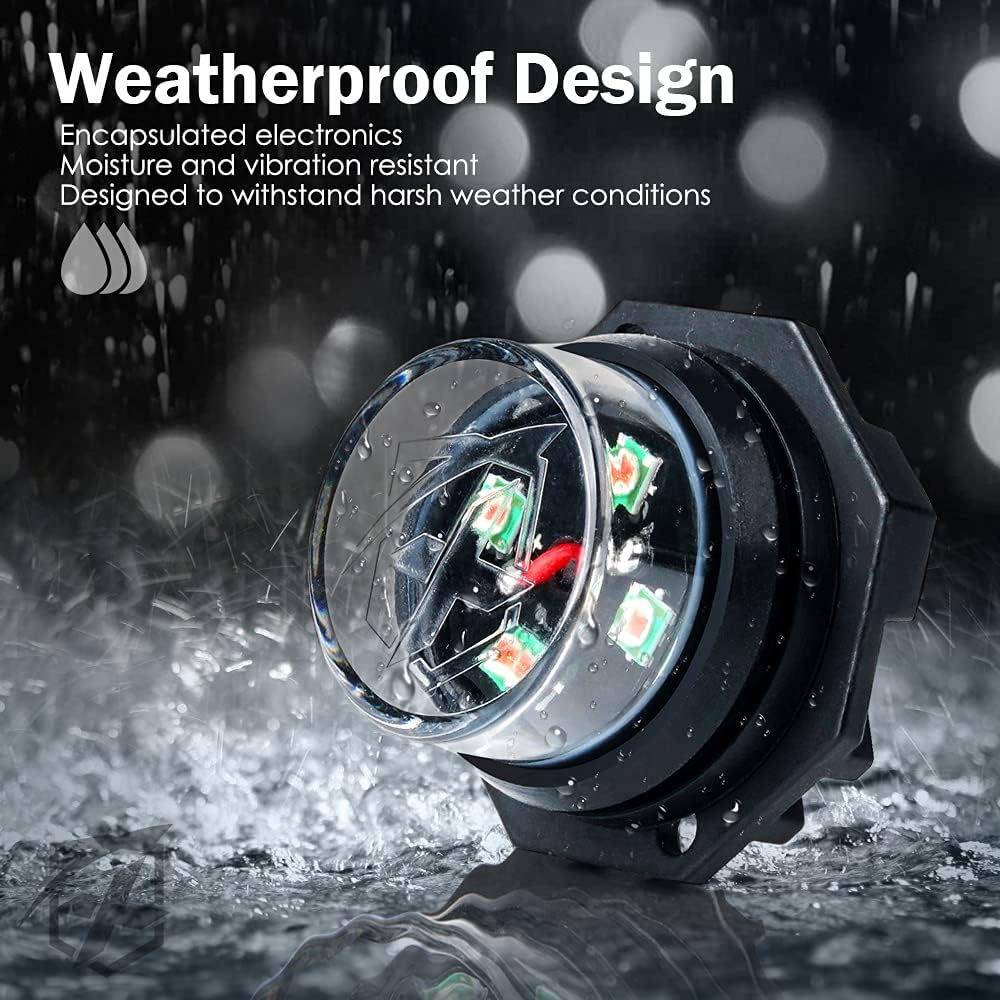 Xprite Red Blue LED Hideaway Strobe Police Lights Kit, 20 Flashing Patterns w/Control Panel for Headlights Taillights Hazard Warning Mounting, for Emergency Vehicles Volunteer Cop Cars Trucks 8PCS