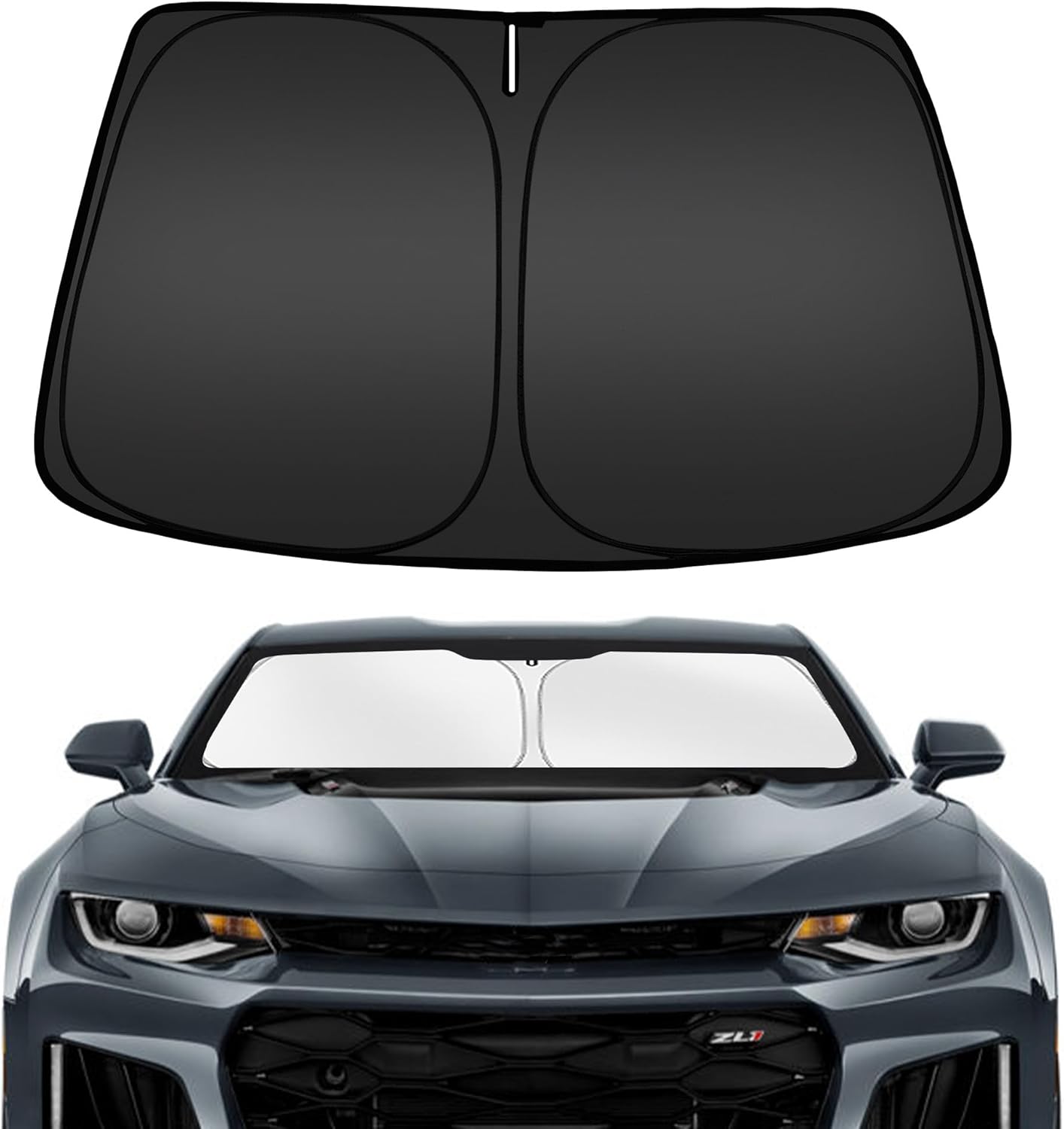 ARISMOTOR Windshield Sun Shade for Ch-evrolet Chevy Camaro 2016-2024, Custom Fit Foldable Front Window Sunshade Sun Visor Protector, Block UV Rays Keep Your Car Cooler