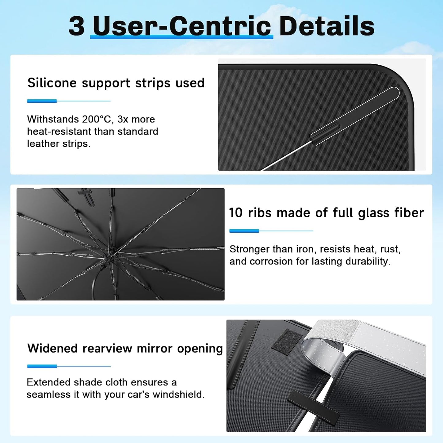 SXCY for 2025 Subaru Forester Windshield Umbrella Sunshade [Easier Foldable] for 2025 Subaru Forester Accessories 2025 Forester Sunshade Umbrella 2025 Forester Windshield Umbrella Sun Shade