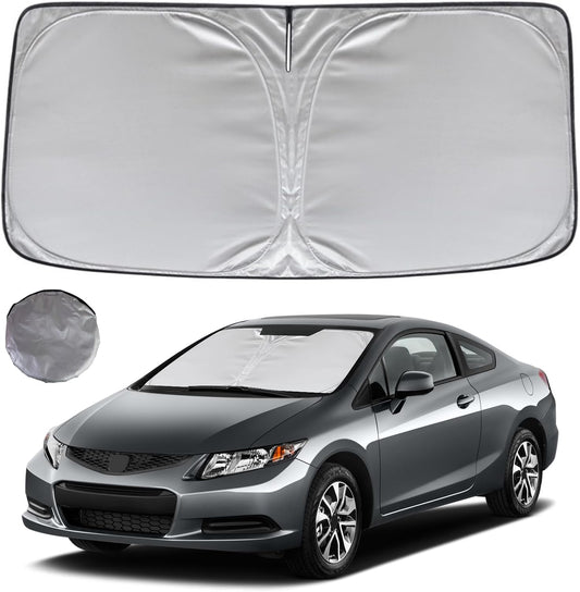 KAYZT Windshield Sun Shade for 2012-2015 Honda Civic Foldable Sunshade Front Window Custom Fit Car Accessories