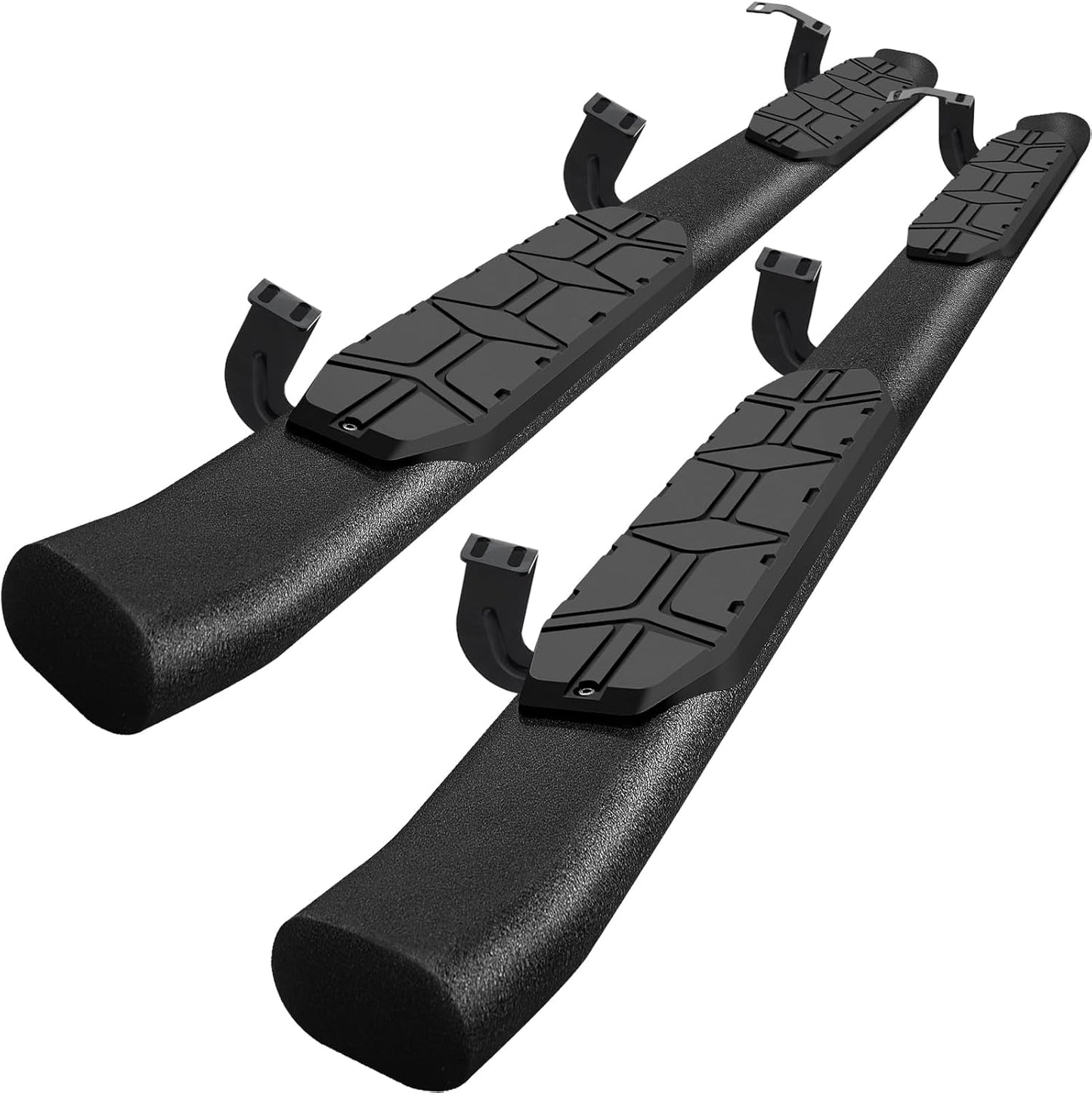 4.3 Inches Oval Tube Bar Running Boards Compatible with 2005-2023 Toyota Tacoma Double with 4 Full-Size Doors. Tacoma Step Bars and Carbon Steel Side Steps Step Bars.