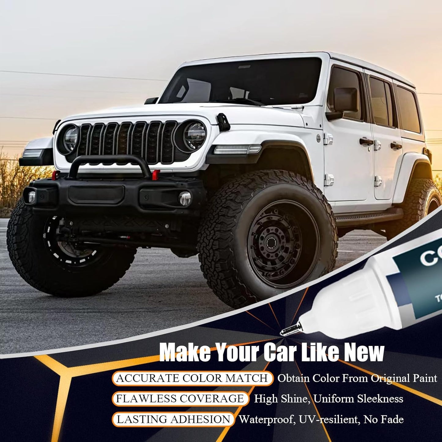 PR4/TR4 Flame Red Touch Up Paint for Jeep, Car Paint Pen Scratch Repair Two-In-One Touch Up Paint, Premium Car Scratch Remover for Deep Scratches