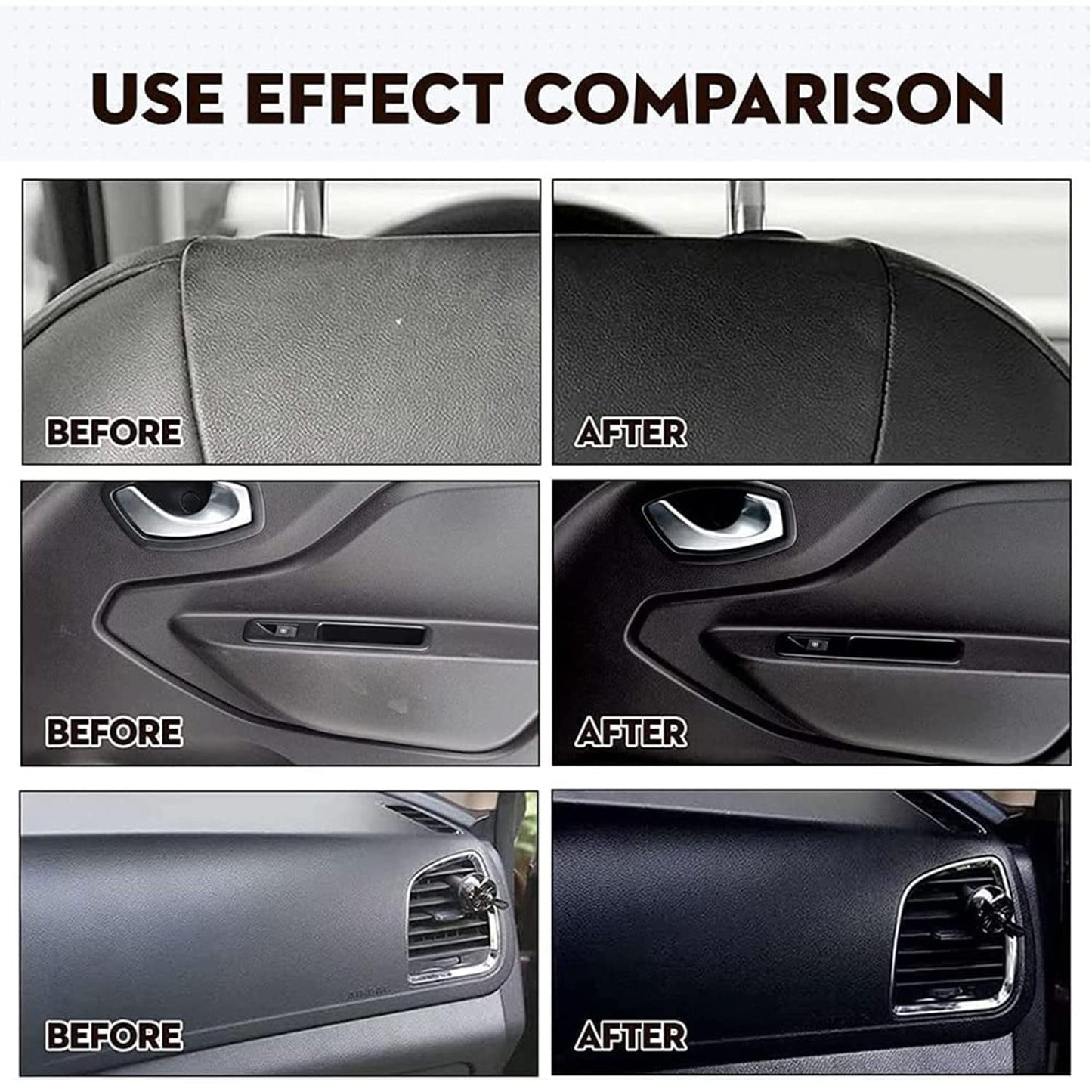 3Pcs Crystal Coating for Car, Plastic Parts Crystal Coating, Cristal para PláStico Del Carro for Car, Great Gloss Protection, Long Duration Refurbish Agent with Spong