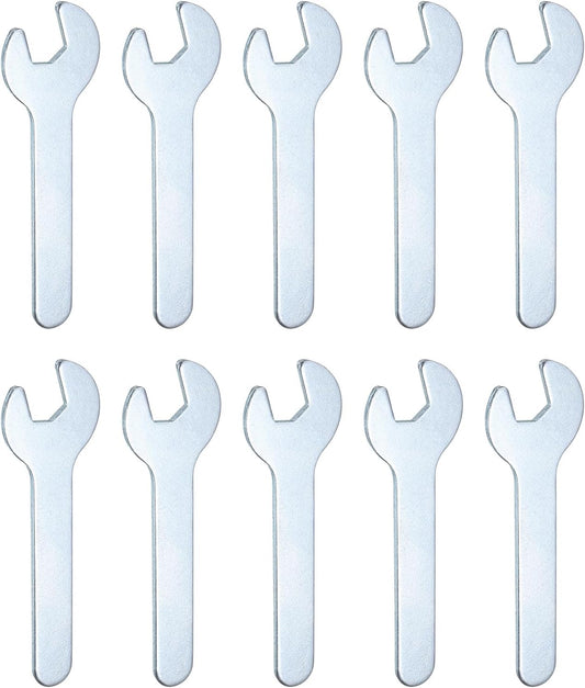 HARFINGTON 10pcs Small Wrench Open End Wrench 8x70x1.8mm Metric U-Shaped Single Open Ended Spanner Super Thin Small Flat Head Galvanizing Wrench for Automotive Repair Furniture Assembly